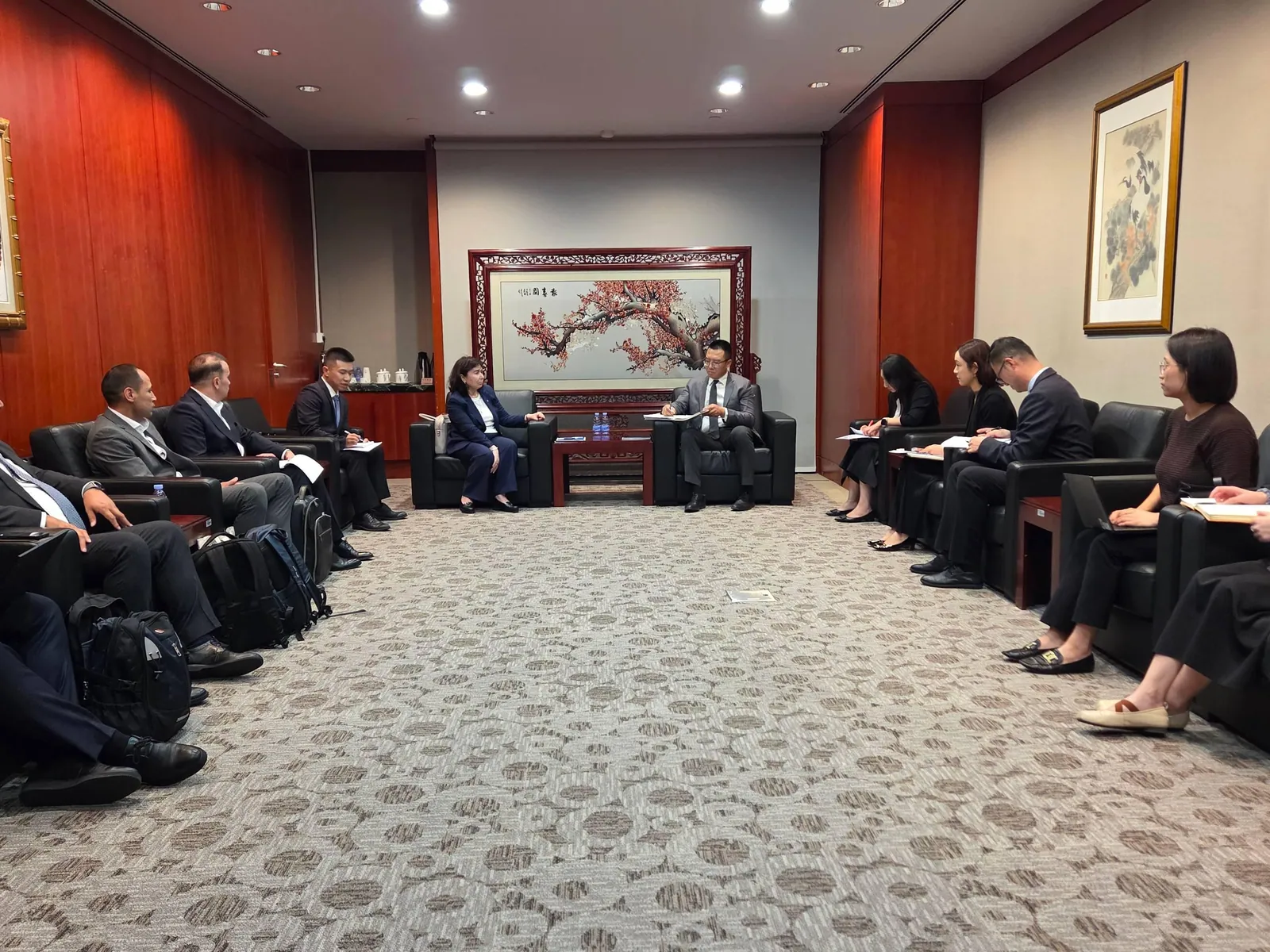 Formal meeting with a Chinese financial institution