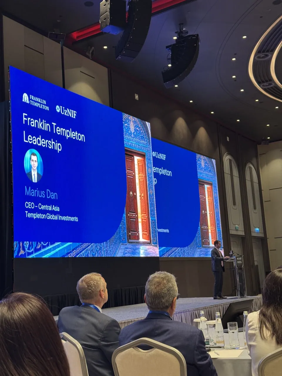 Marius Dan, CEO for Central Asia at Templeton Global Investments, speaking at UzNIF Investor Day 2026